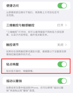 仪陇苹果授权维修站分享iPhone轻点无法唤醒怎么办 