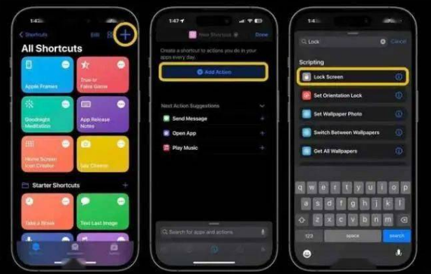 仪陇苹果14锁屏维修店分享iPhone14升级iOS16.4后如何创建锁屏快捷方式 